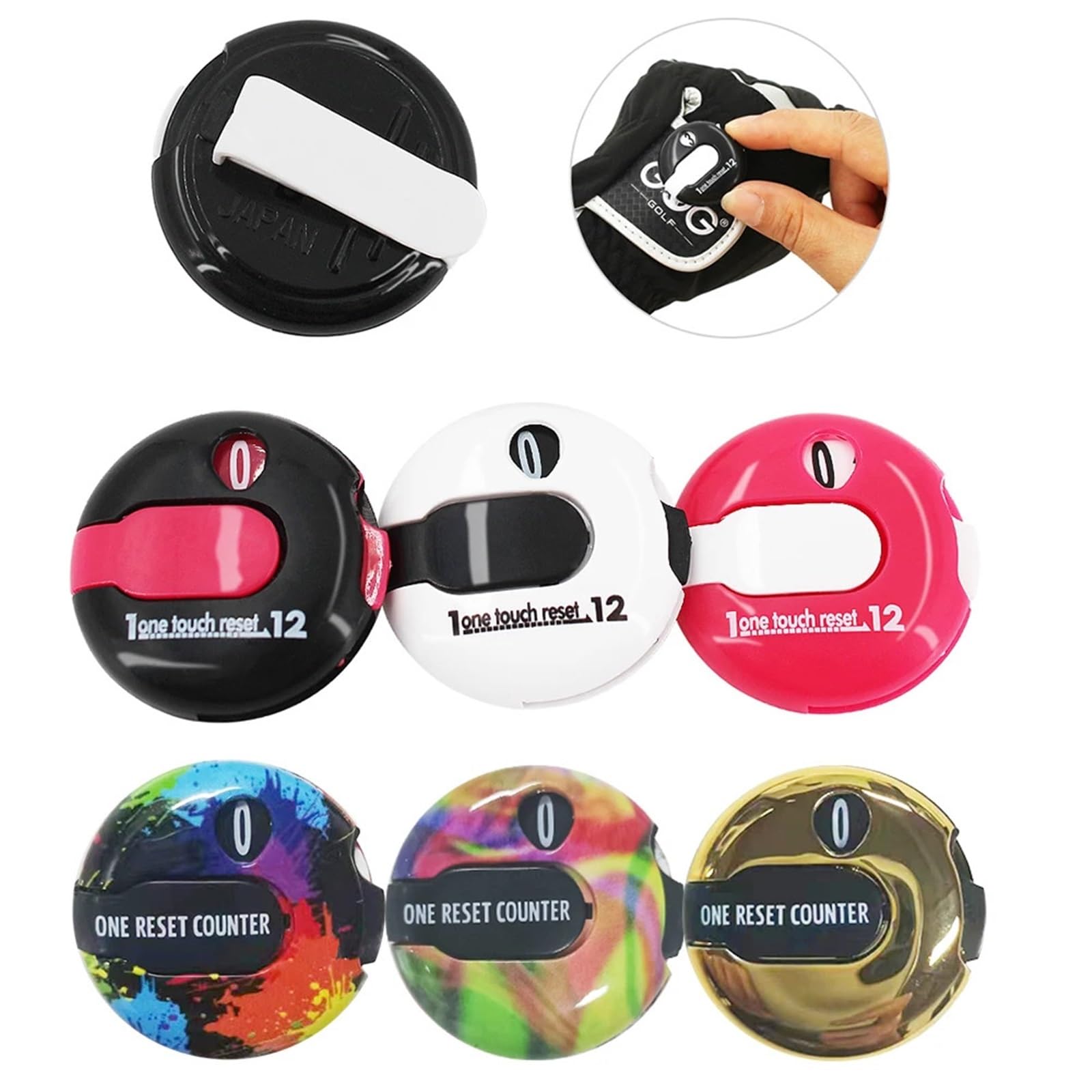 Contador de golpes de golf, 7 unidades, contador de puntuación de golf, fácil reinicio de hasta 12 tiempos, accesorios de entrenamiento, ayuda a envío directo