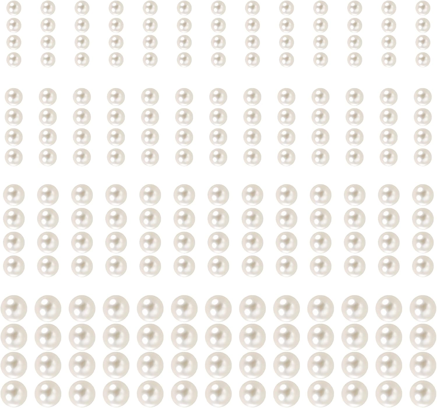 2800 Pcs Pearl Stickers with 4 Sizes Sheets & Self-Adhesive for Crafting