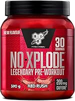 BSN N.O.-Xplode Pre-workout Powder, Food Supplement with Caffeine, Amino Acids, Vitamin C and Zinc, Red Rush, 30...