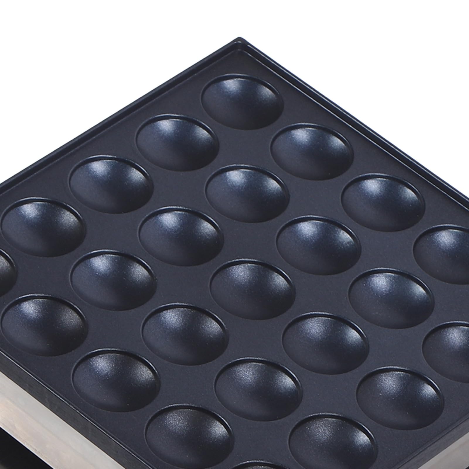 25-Loch Mini Waffel Pancakes, 950W Elektrisch Pfannkuchen Backen Pfanne Waffeleisen Antihaftbeschichtete Pancake Baker Maker für Küche Kochen 50-300 ℃ (EU-Stecker 220 V)