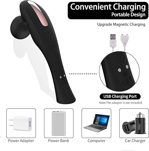 Miniatura 13 de Masajeador de espalda eléctrico inalámbrico, portátil, portátil, Fuigarry de cuerpo completo, para masaje de hombros, cuello y tejido profundo, Rojo