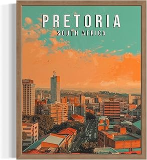 Pretoria South Africa Wall Art Print Poster, African Landscape Wildlife Painting Pop Art Decor Africa Art Vintage Gallery 25 (Pretoria South Africa, 16 x 20 inches, Unframed)