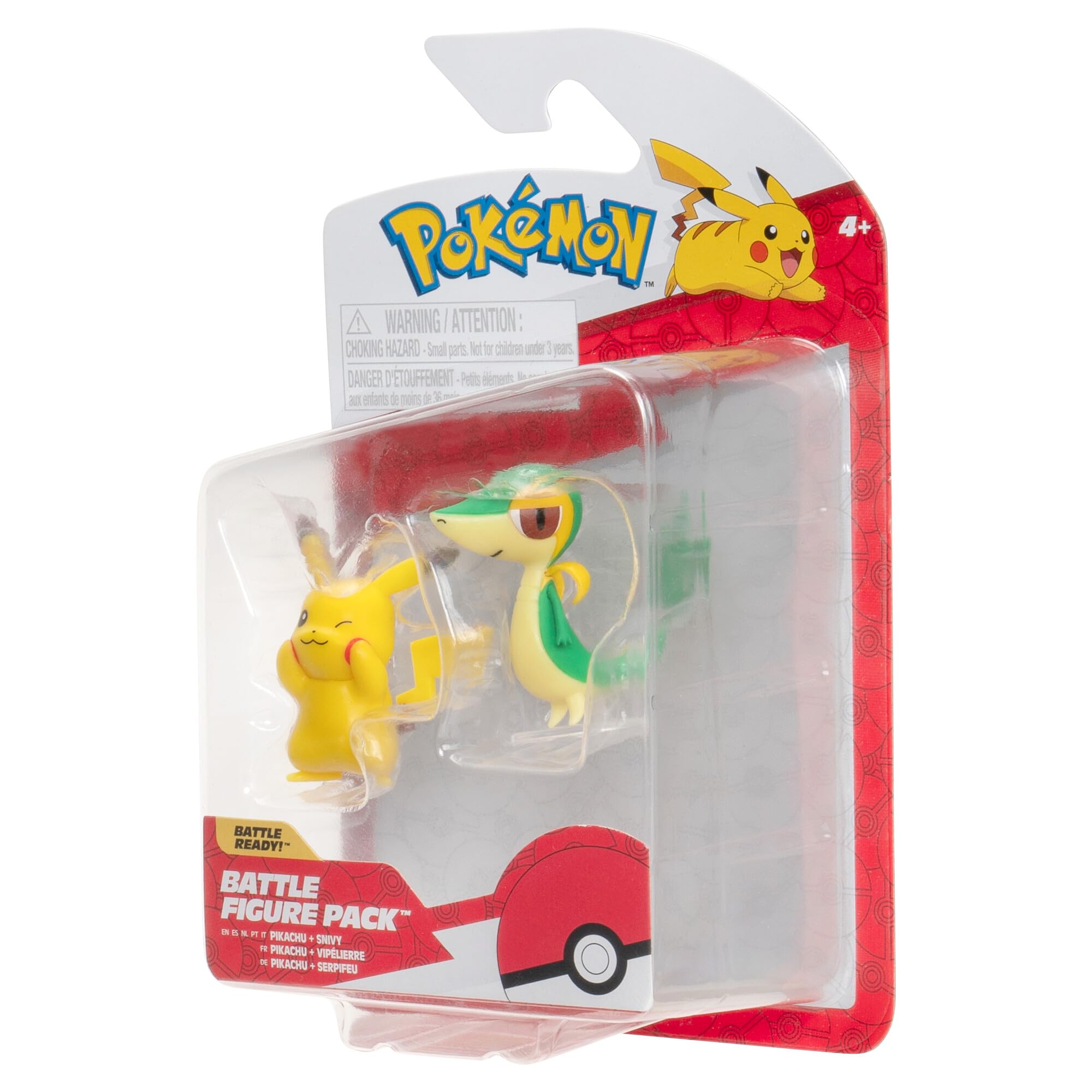 Pokémon PKW4066 - Battle Figure Pack - Pikachu, Serpifeu, offizielle detaillierte Figuren, je 5 cm – Ansicht 3