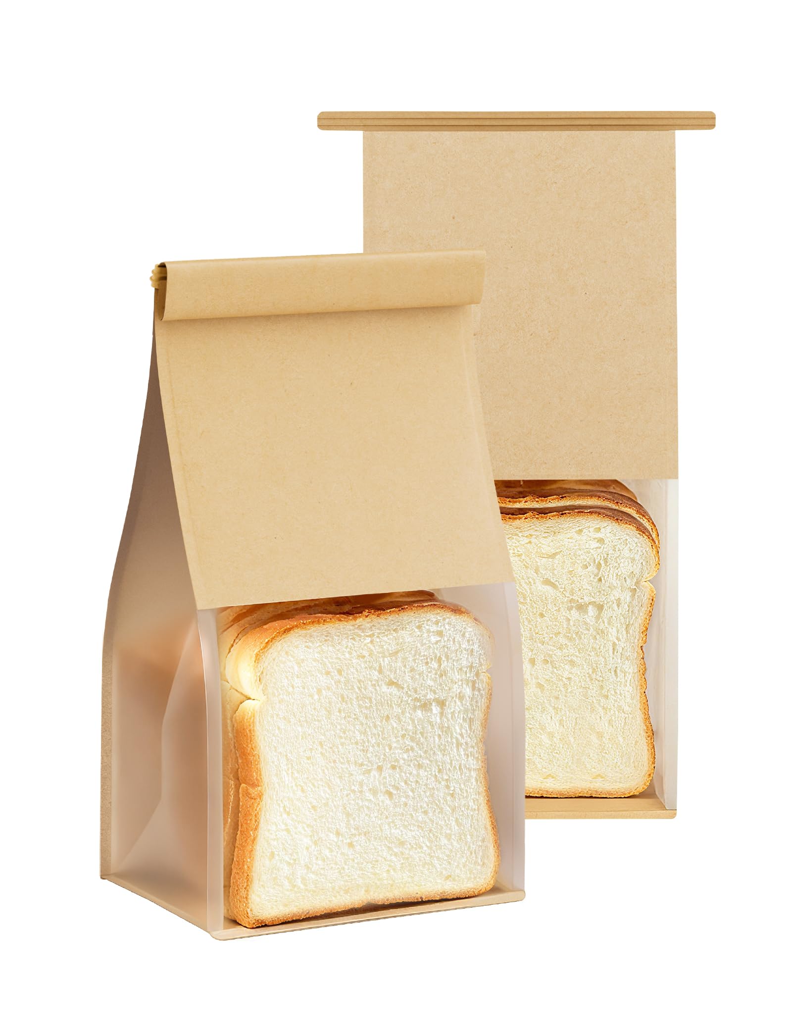 FireKylin Bakery Bags with Tin Tie Tab Lock 5.1"x3.9"x 11.0" Bread Bags for Homemade Bread Cookie Bags Good Choice Breads,Goodies,Baked,Goods and Cookie Packaging (50, Medium) Medium 50
