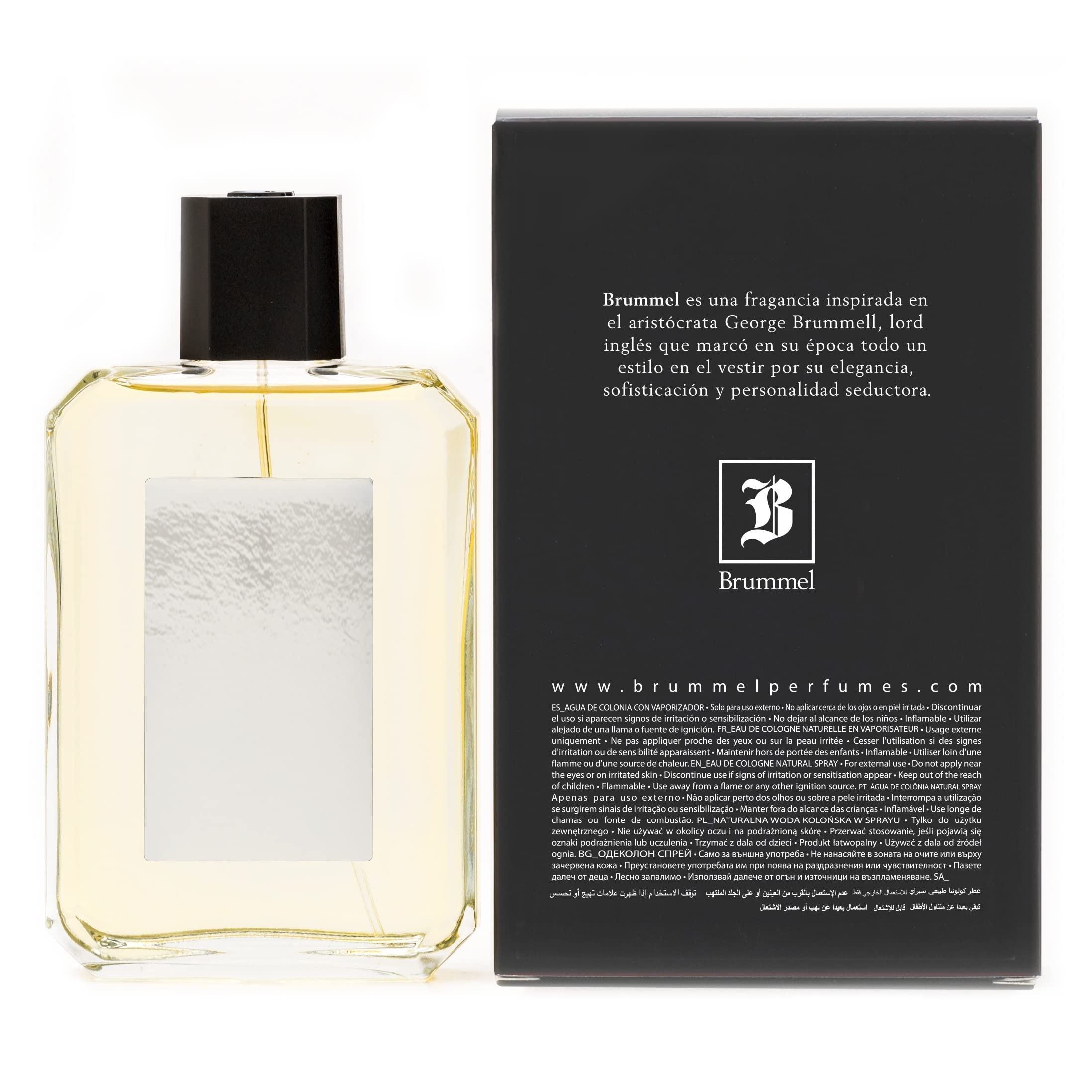 BRUMMEL - Classique 125 ml, Eau de Toilette pour Homme, Cologne, Parfum Élégant et Sophistiqué, Senteur Hespéridée Épicée, Parfum Frais Longue Durée