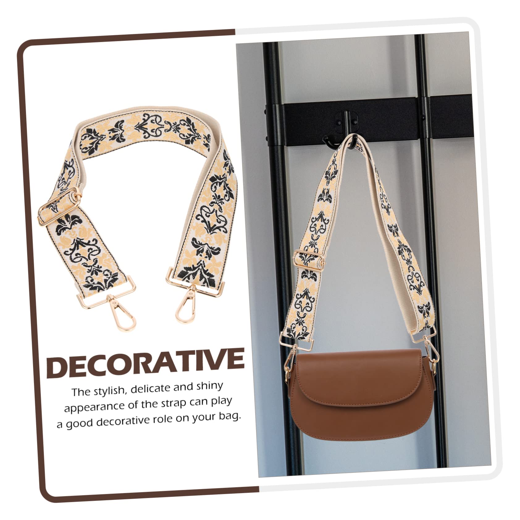 DOITOOL 3 Piezas Correa de Bolso de Mujer Ajustable con para Reemplazo de Asa Accesorio de Lona Decorativa para Bolsos Cruzados y Manos