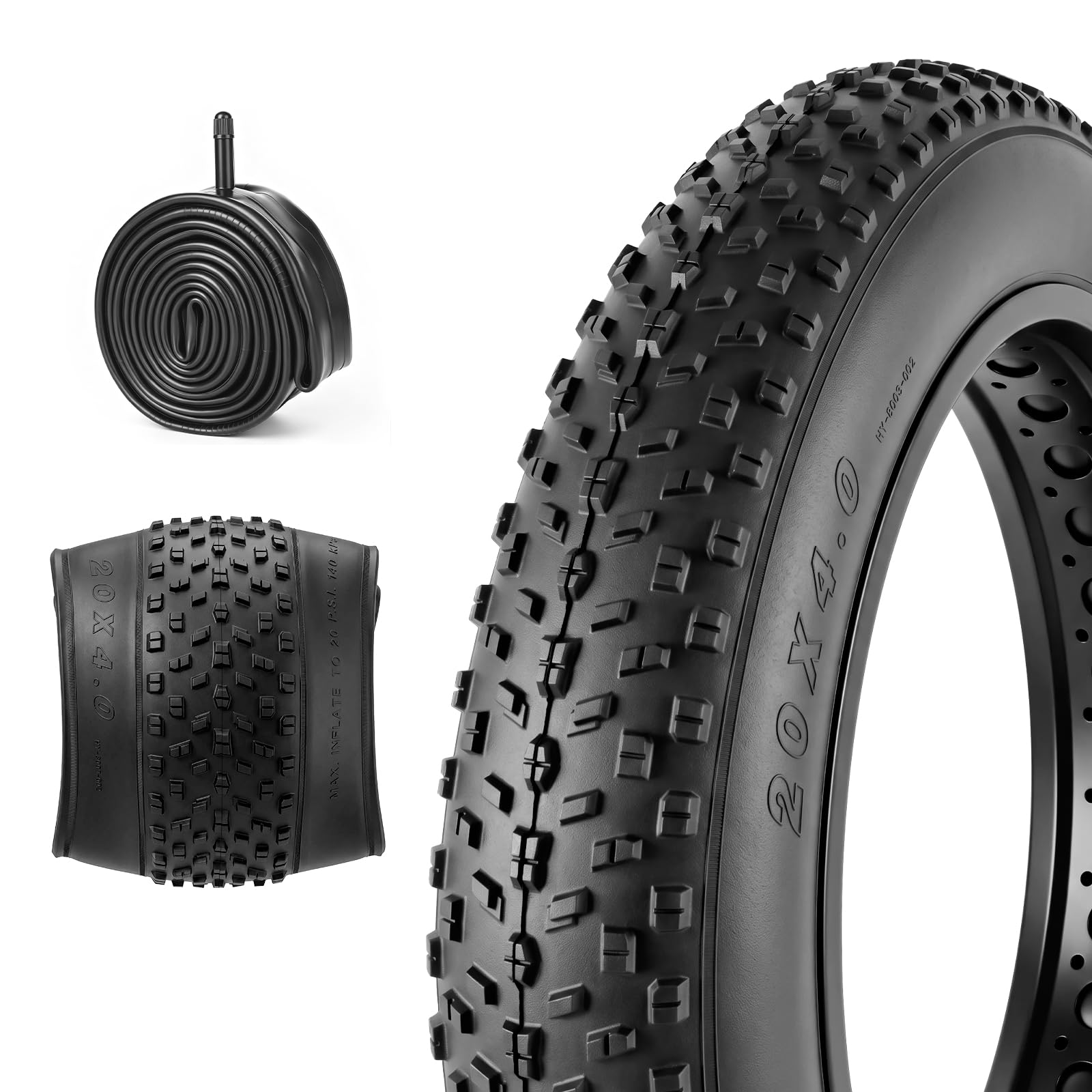 Pneu pliable 20 x 4,0 avec chambre à air pour vélo électrique ENGWE L20/L20 Boost