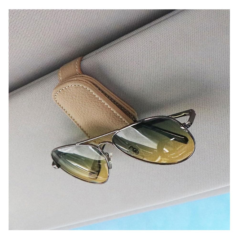Akozon Porte-Lunettes Voiture Magnétique Universel En Similicuir PU - 8