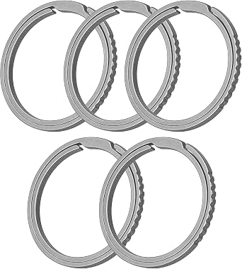 TISUR Titanium Keychain Rings,Carabiner Dog Tag Key Chain Rings