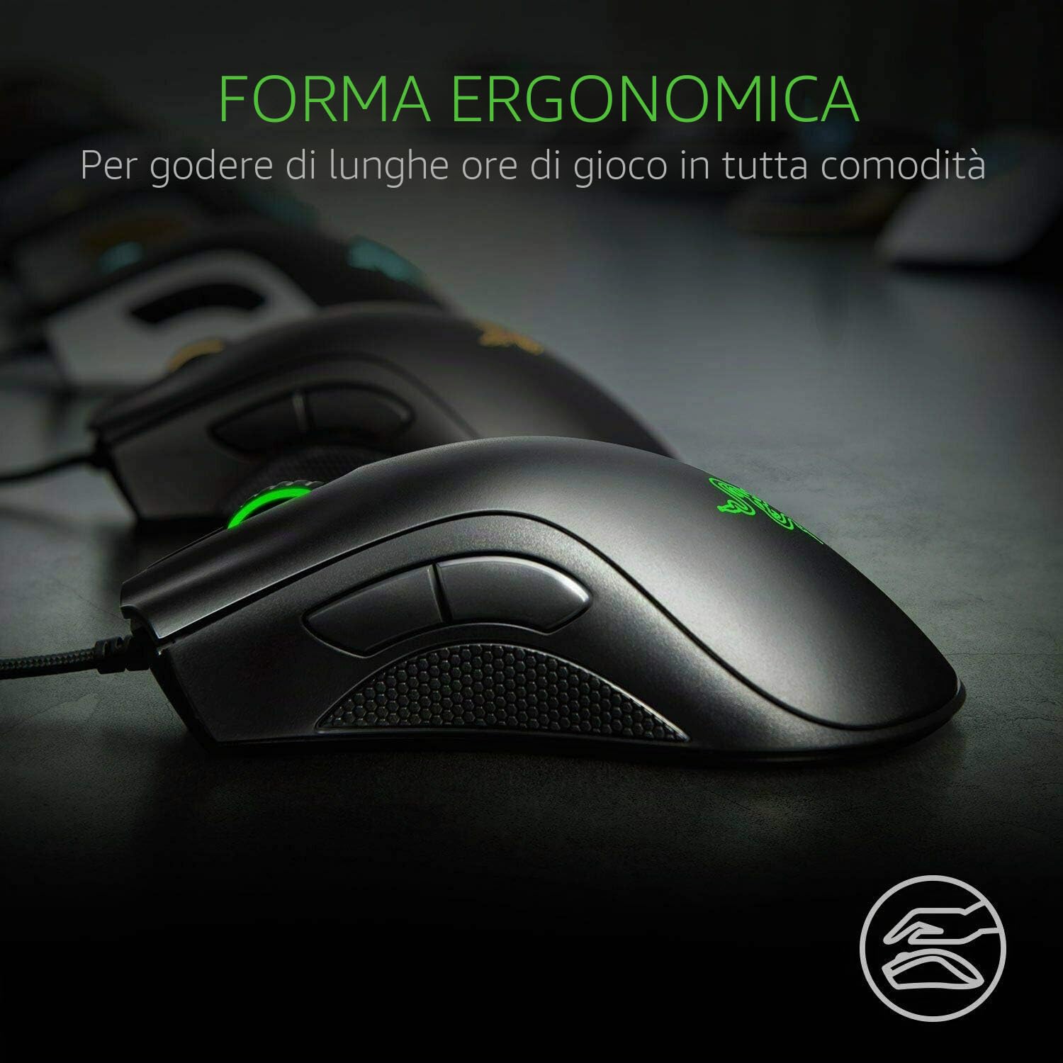 Razer DeathAdder Essential mouse USB Ottico 6400 DPI