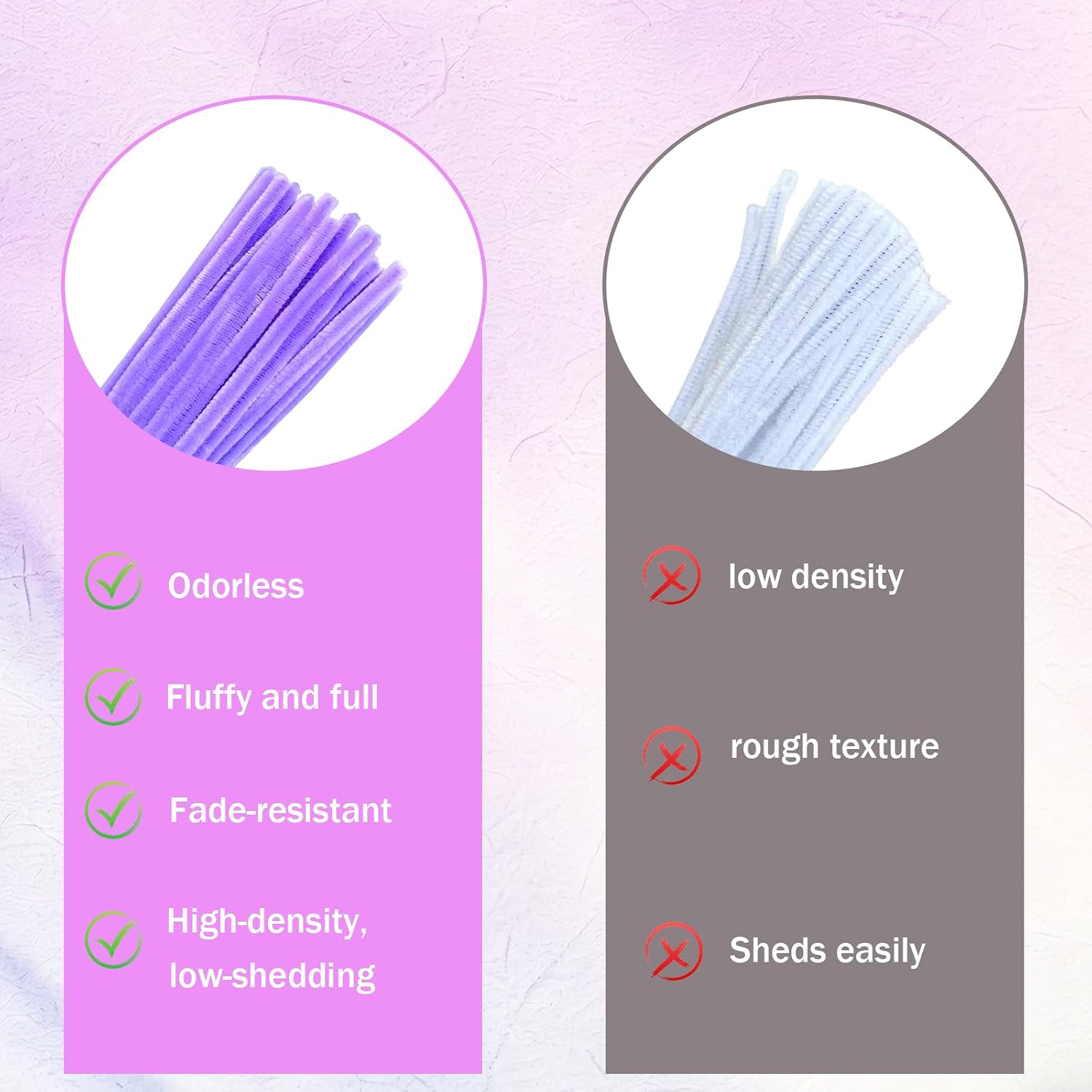 CITYBAN 400PCS Pipe Cleaners Craft,5 Assorted Pipe Cleaner Flower Kit,Kit with Floral Wires, Gardening Tape, Stamen, Floral & Ribbon, Pipe Cleaners Bulk,Ideal for DIY Projects（Purple） image 4