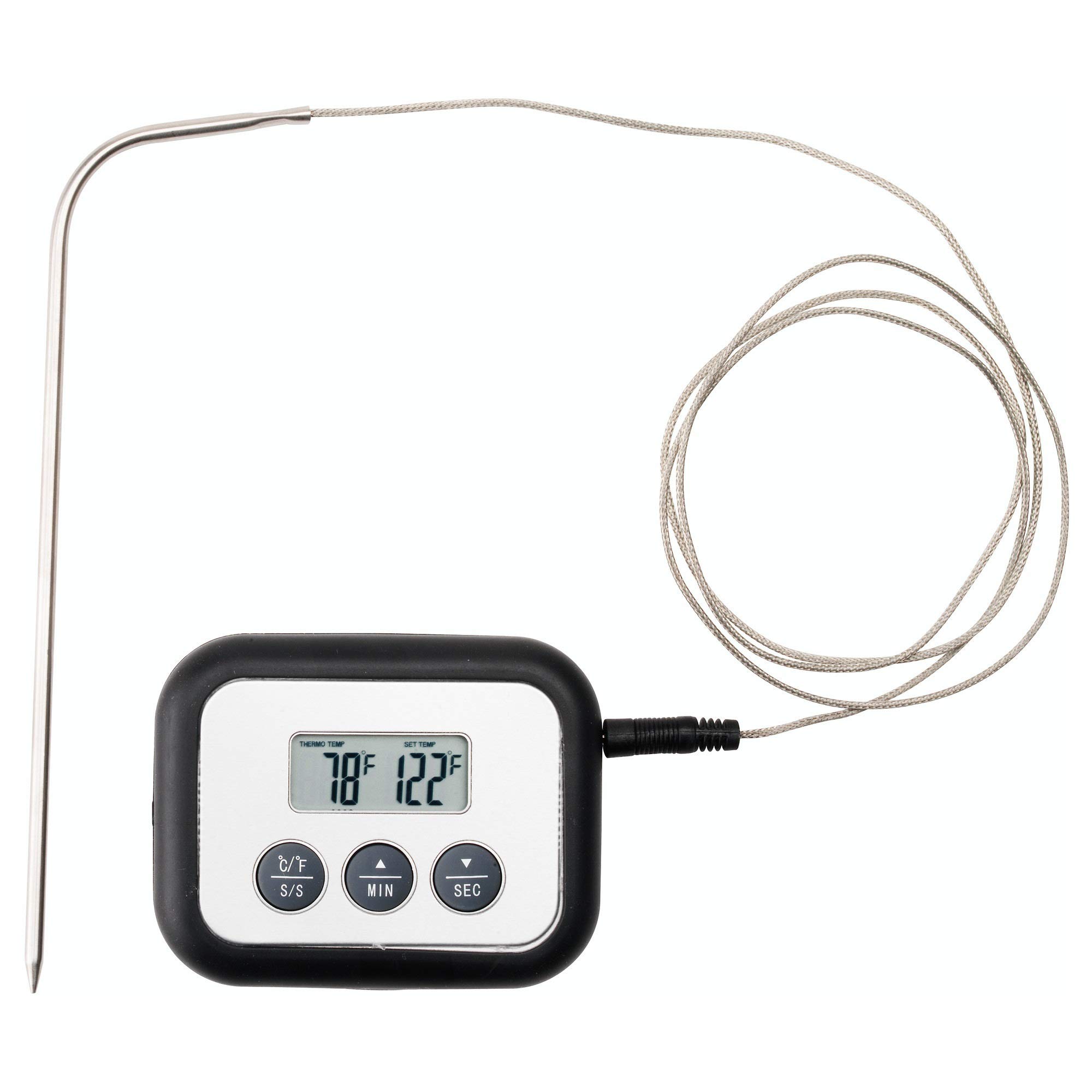 Thermomètre à viande numérique Ikea Fantast noir sonde de cuisson LCD