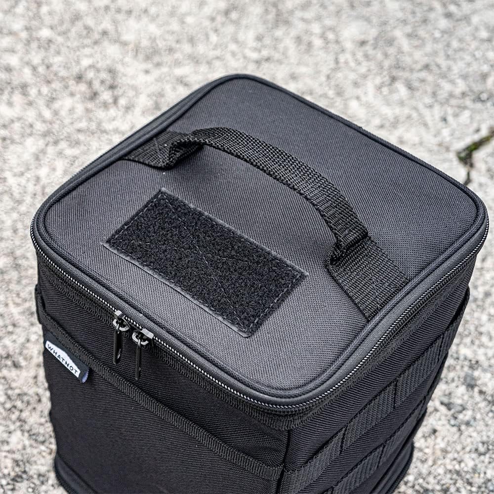 WHATNOT WM-01-BK Multi Storage Case, Tall, Black, Water Repellent, Outdoor Tool Box