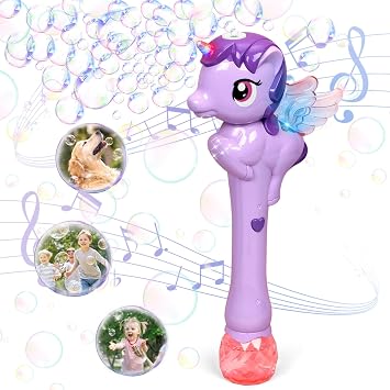 Dolanus Bubble Wands for Kids Toys Ages 3 4 5 6 7 8 Year Old Girl Unicorn Toys Princess Wand, Toddler Girl Toys Age 3 4-5 6 Years Old, Outdoor Party Birthday Gifts for 3 4 5 Year Old Girl, Purple