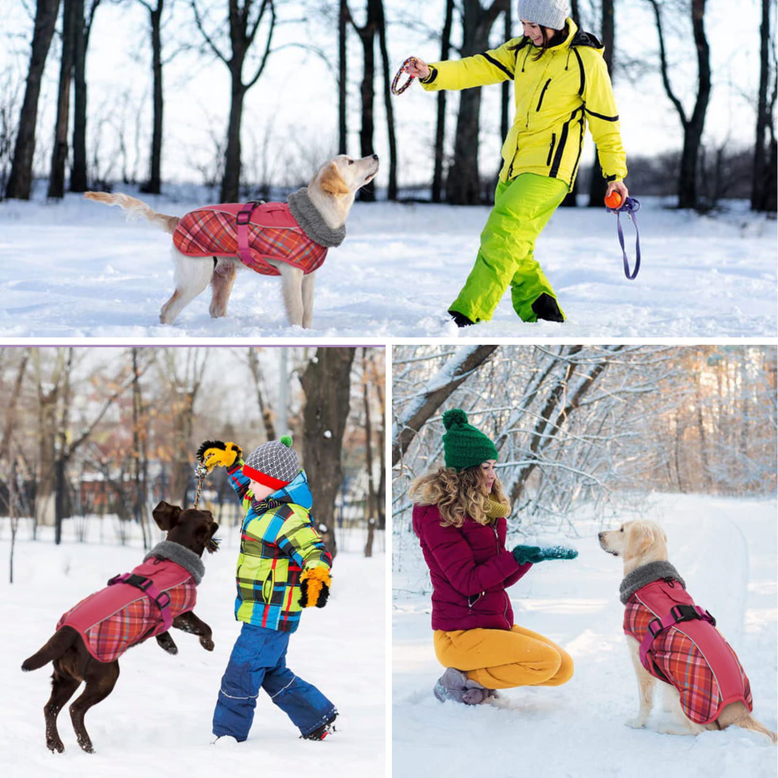Ropa para Perros, Chaqueta para Perros, Abrigo para Perro Impermeable, Abrigos para Perros cálidos Chaquetas para Perros pequeñas Medianas y Grandes Chaleco para Nieve a Prueba de Viento
