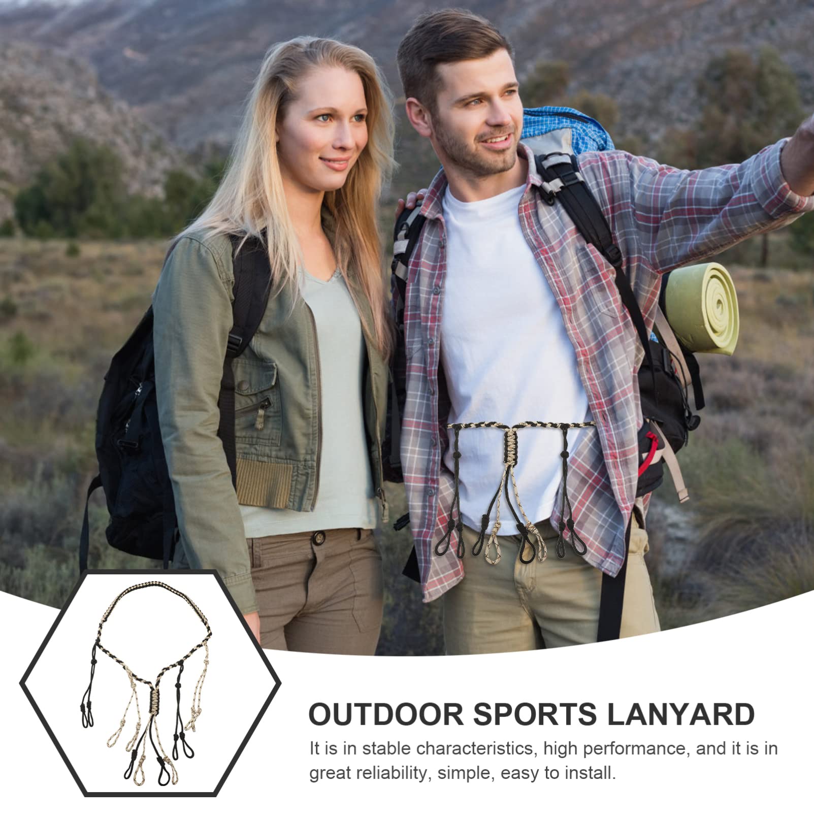 BESPORTBLE 3 Stücke Pfeife Seile Lanyard Polyester Hängen Seil für Wandern Camping Ausrüstung