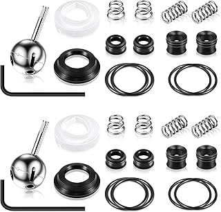 Enhon Faucet Cartridge Repair Kit, Compatible with Deltal/Perless 86970 Single Handle Faucet, #70 Ball Valves and Lever Handles, Fix Dripping Faucets, Stainless Steel(2 Packs)