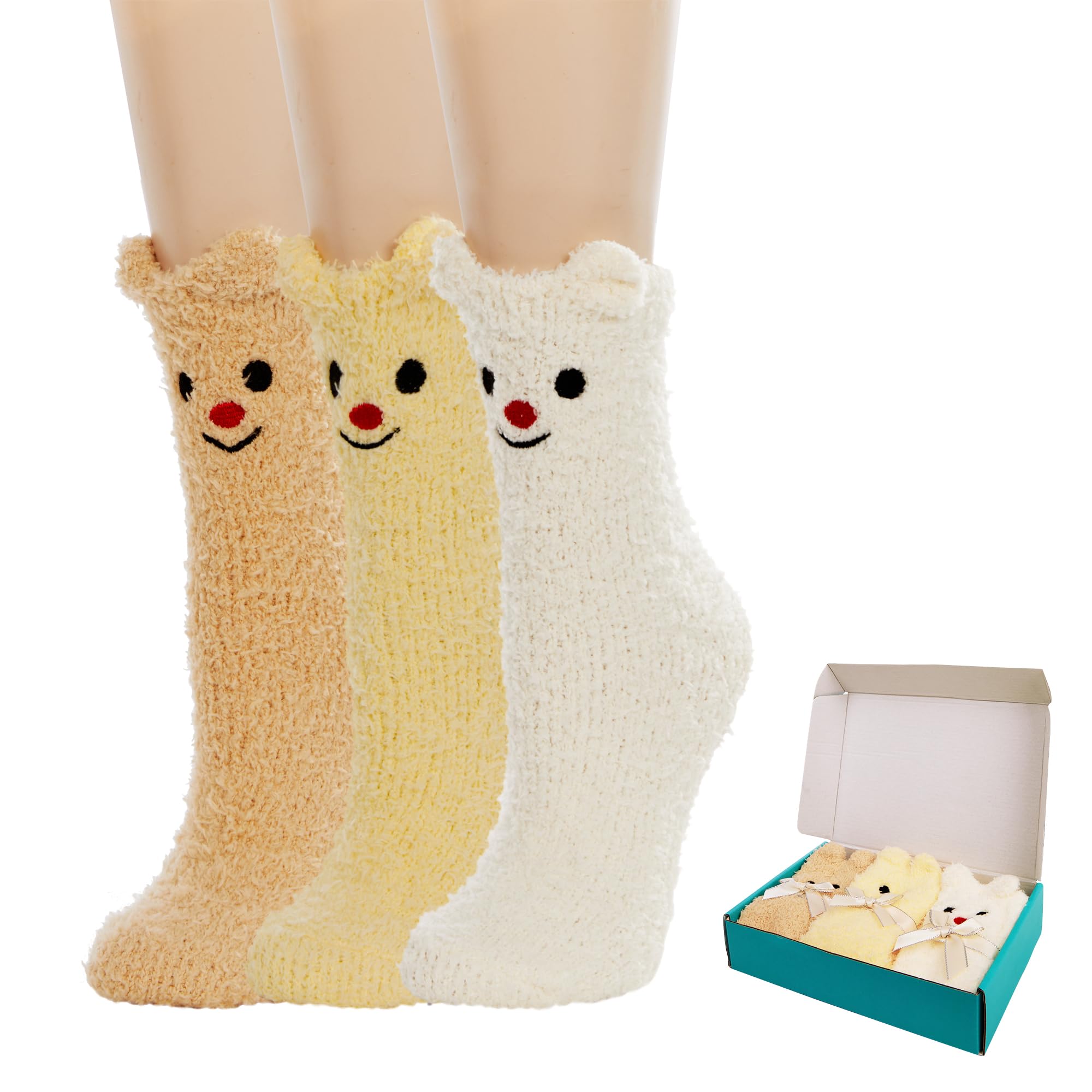 Benefeet Sox Womens Fuzzy Socks Girls Cute Slipper Sock Funny Fluffy Winter Warm Soft Cozy Plush Indoor Sleep Sock
