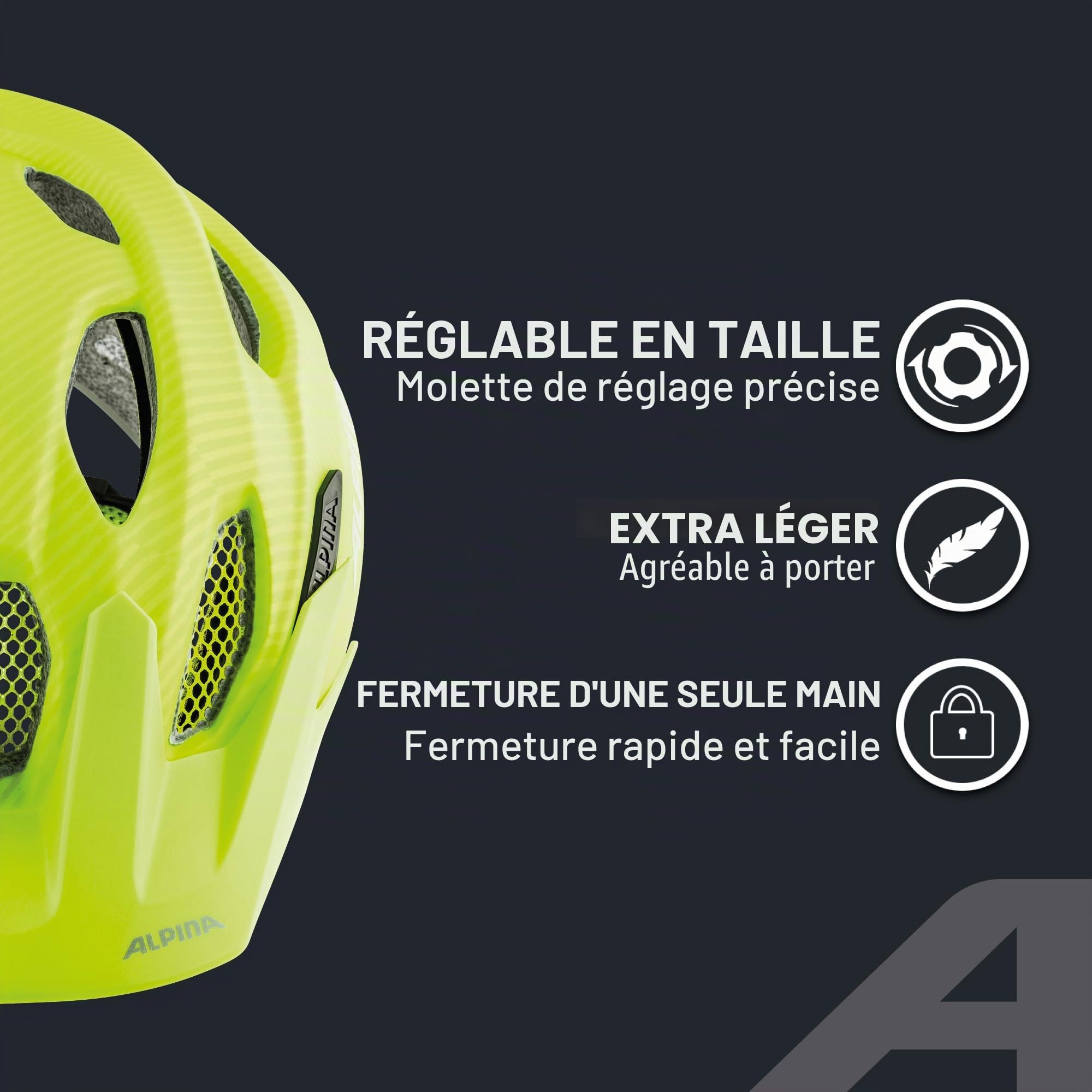 Alpina Carapax JR Flash Helm 2022 Black Neon/Yellow Matt
