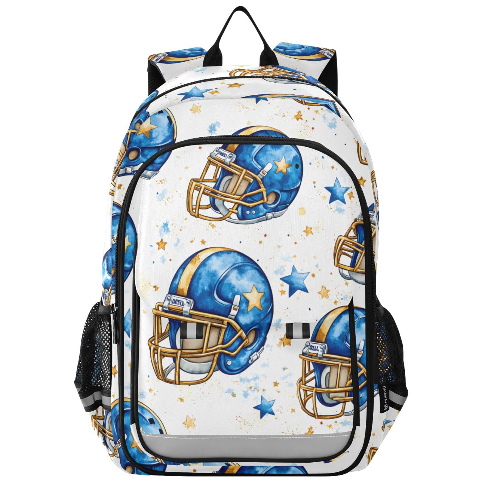 Sac à dos ordinateur portable enfants bleu avec grand compartiment - 8