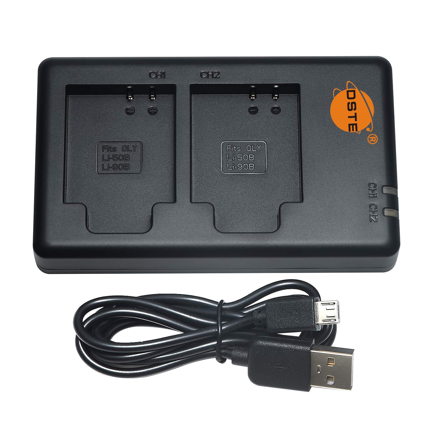Lot 2 Batteries LI-50B + Double Chargeur USB – Compatible Olympus Stylus, SP, SZ, TG, XZ, VR Et Plus