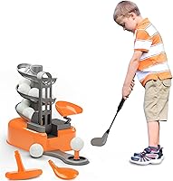 Vista 1 de iPlay, iLearn - Juego de juguetes de golf para niños con cabezal izquierdo y derecho, juguete deportivo para niños de 3 a 5 años, juego de golf