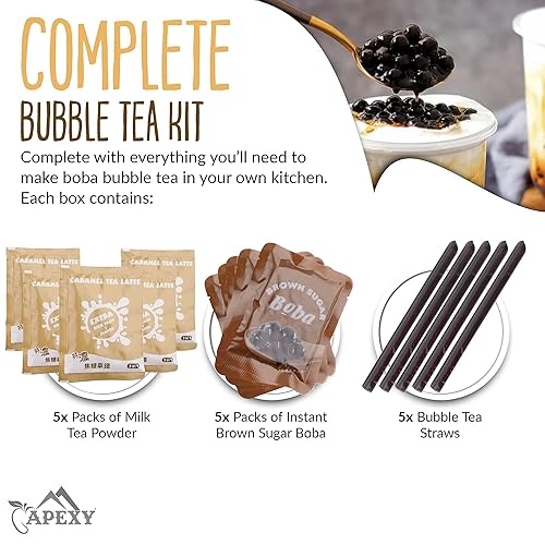 Miniatura 10 de Juego completo de té de burbujas El mejor kit de té boba  de burbujas para prepararlo tú mismo listo en 45 segundos incluye 5 paquetes de té de