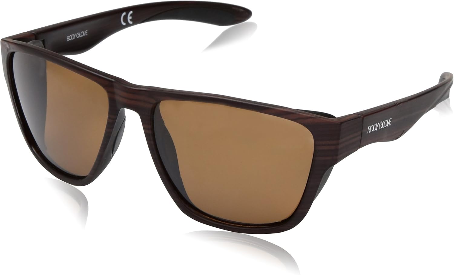 Body Glove Men's Brosef 10236073.QTM Polarized Sunglasses, Striped Opaque Browne, 57 mm