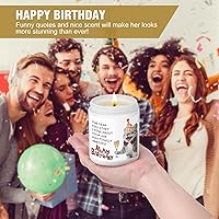 Vista 7 de Vela perfumada floral – Linda vela de cumpleaños para mujeres, mejor amiga, mamá, abuela, suegra