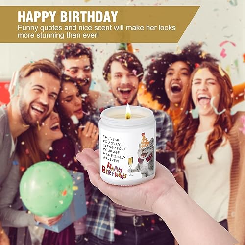Miniatura 7 de Vela perfumada floral – Linda vela de cumpleaños para mujeres, mejor amiga, mamá, abuela, suegra