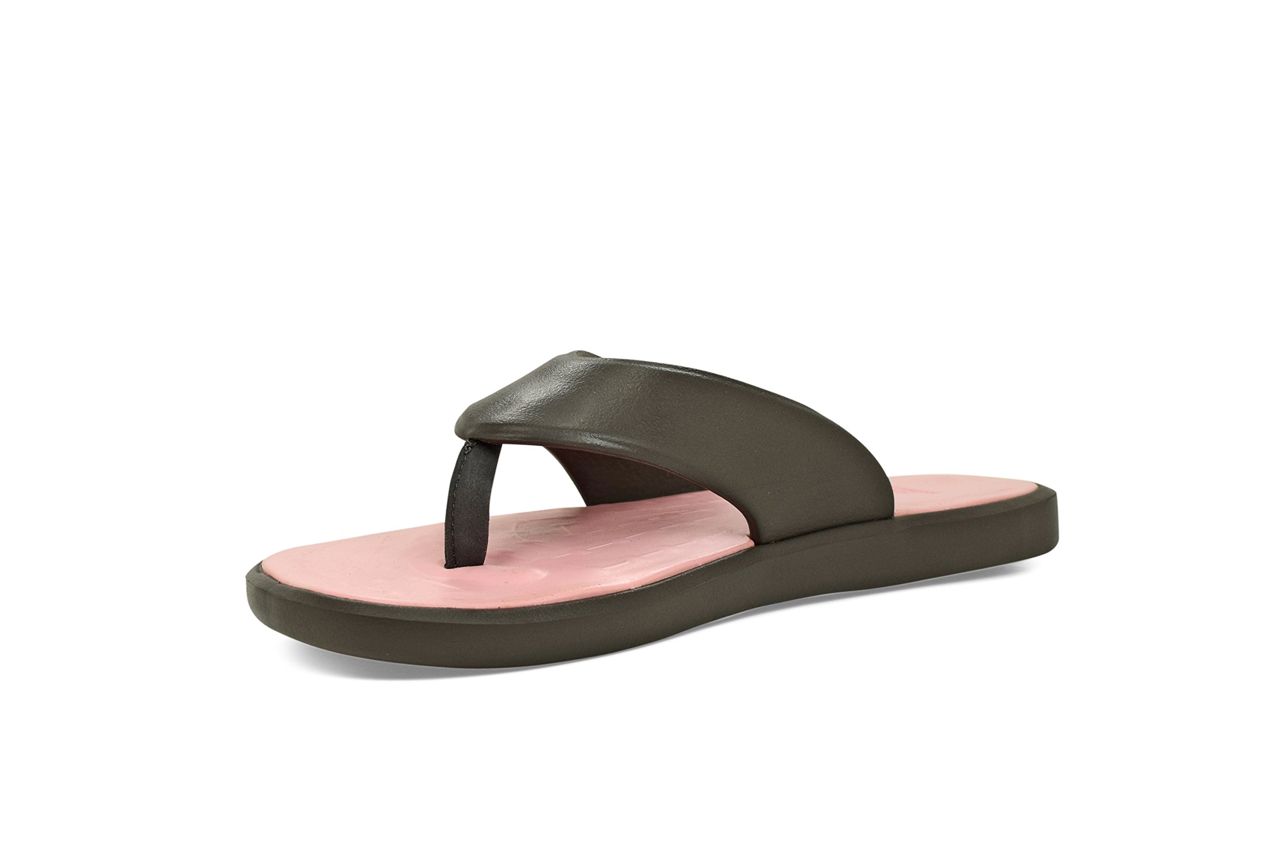 SoftScience Men's/Women's Skiff 2.0 EVA Flip-Flop Charcoal/Light Pink M6/W8