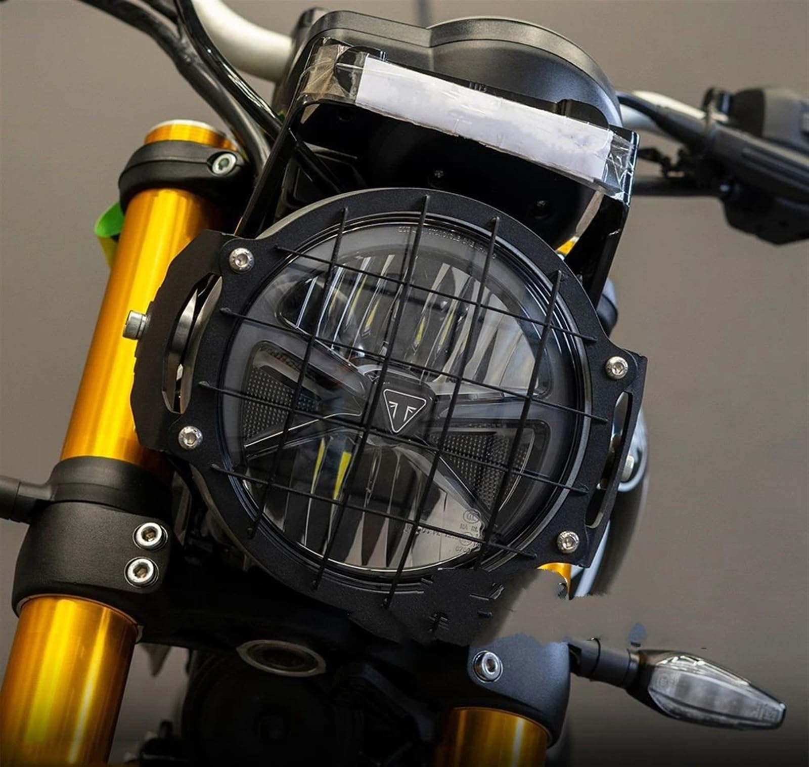 Amazon | バイク用 ヘッドライト ガード スピード 400用 スクラン