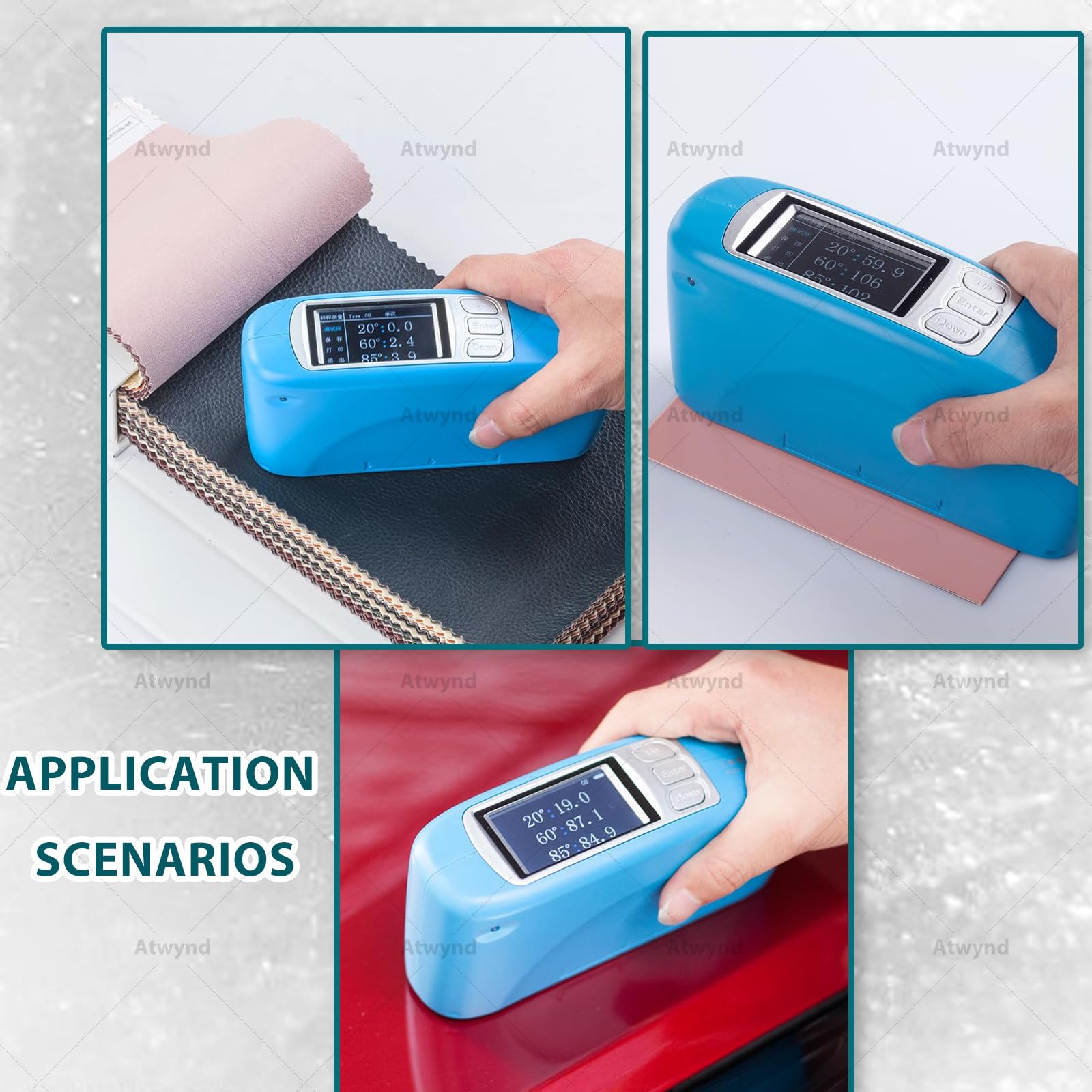 Gloss Meter Tri-Angle Glossmeter 20° 60° 85° Portatile Digital Single Angle Gloss Tester per Vernice Plastica