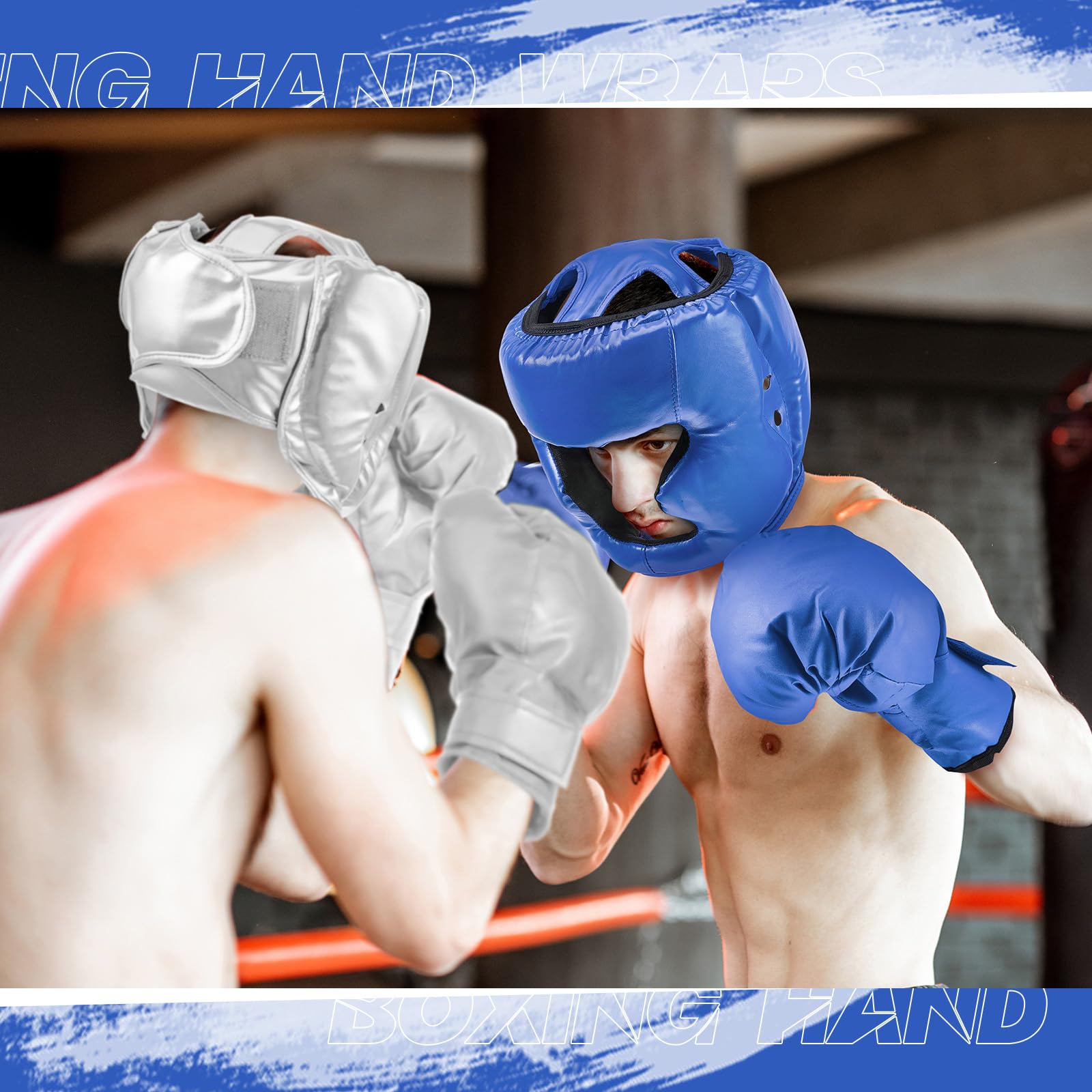 Kanayu 14 Pcs Boxing Set Including 2 Pair of 16 oz Boxing Gloves Headgear Helmet and Hand Wraps Mouth Guards Gifts for Adults Youth Beginners Training Equipment