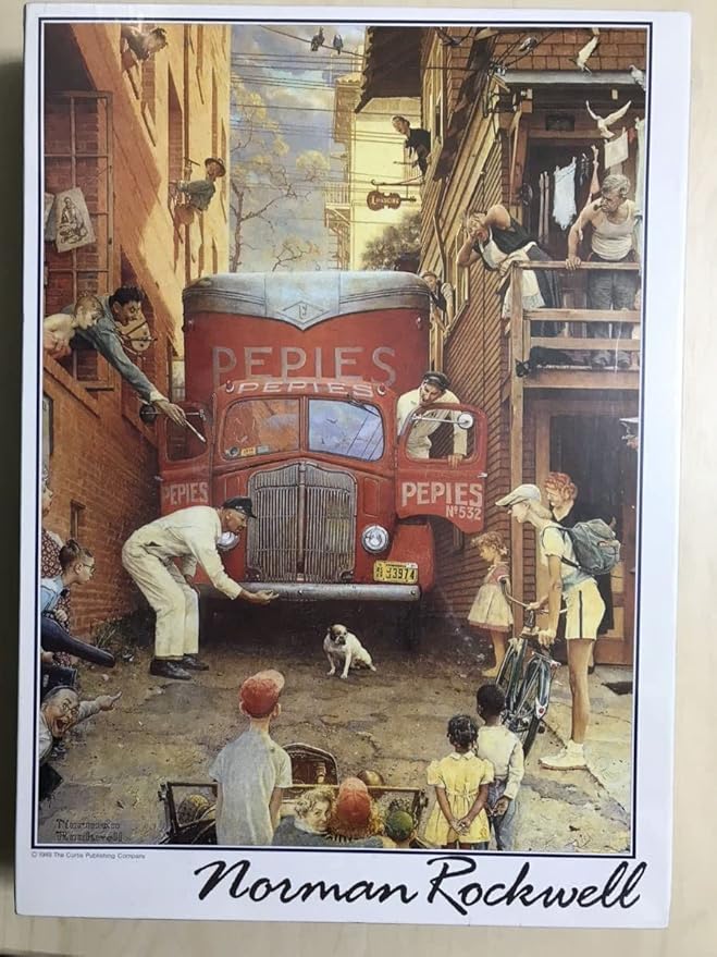 Amazon ノーマンロックウェル Noman Rockwell ROAD BLOCK 渋滞 ジグソーパズル 750ピース 廃盤 絶版