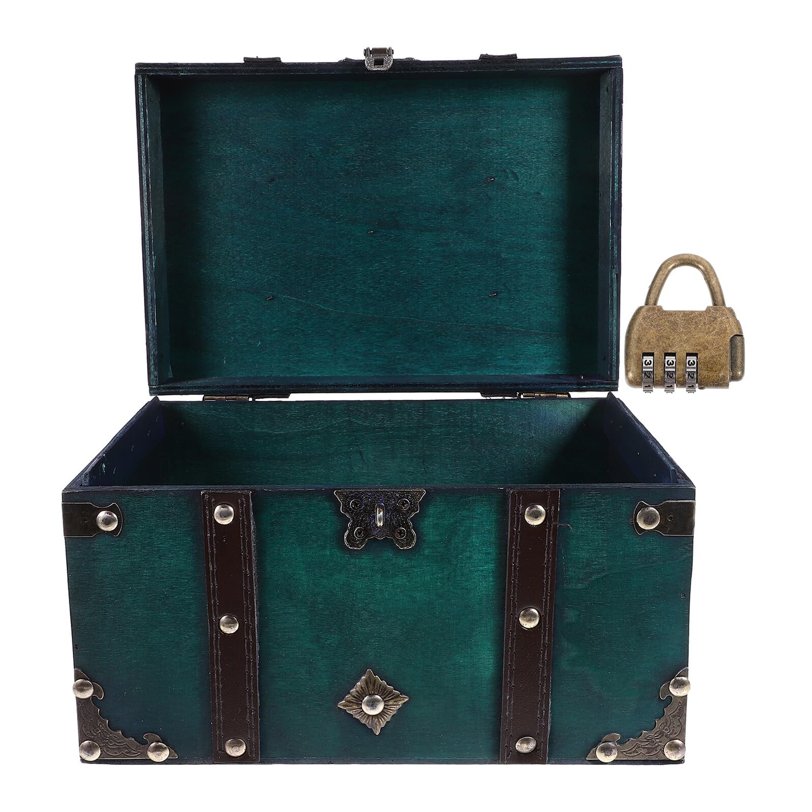 Vintage Schmuckkästchen mit Zahlenschloss und Elegantem Europäischem Design als Dekoration und Aufbewahrung im Studentenwohnheim