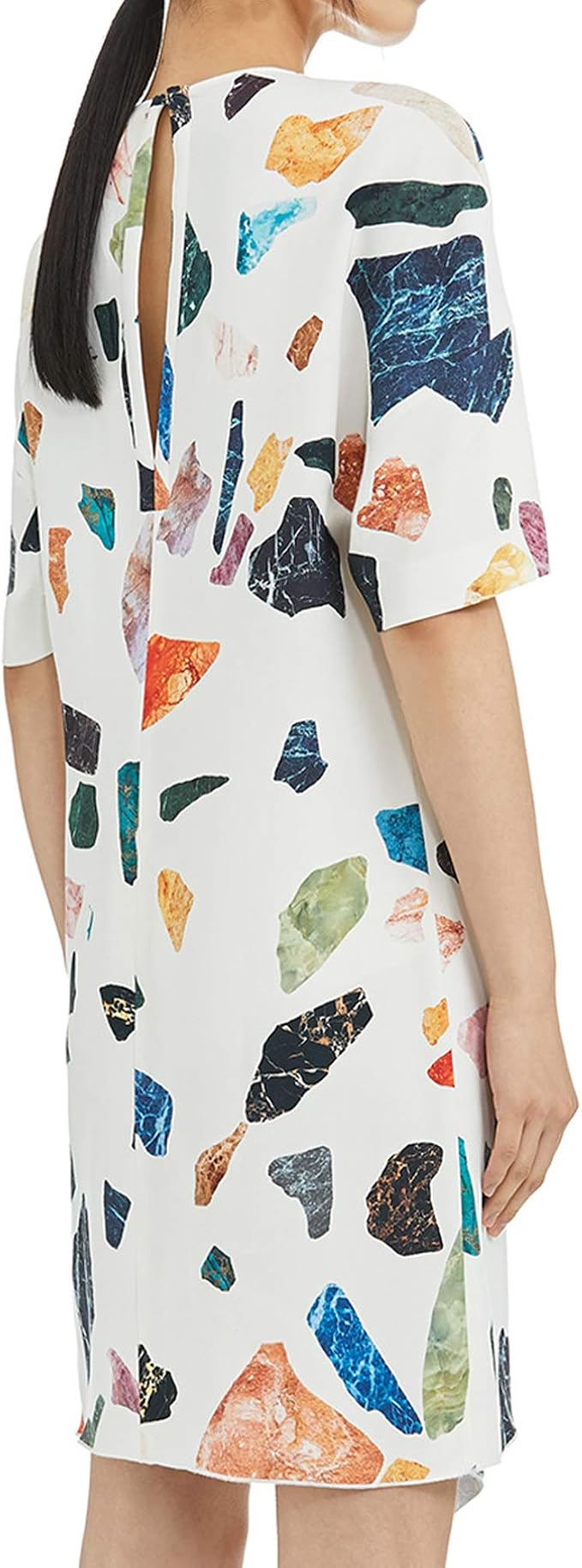 Bimba y Lola 191BR9075 - Vestido corto para mujer, color blanco - Multi  color - Large: Amazon.es: Ropa