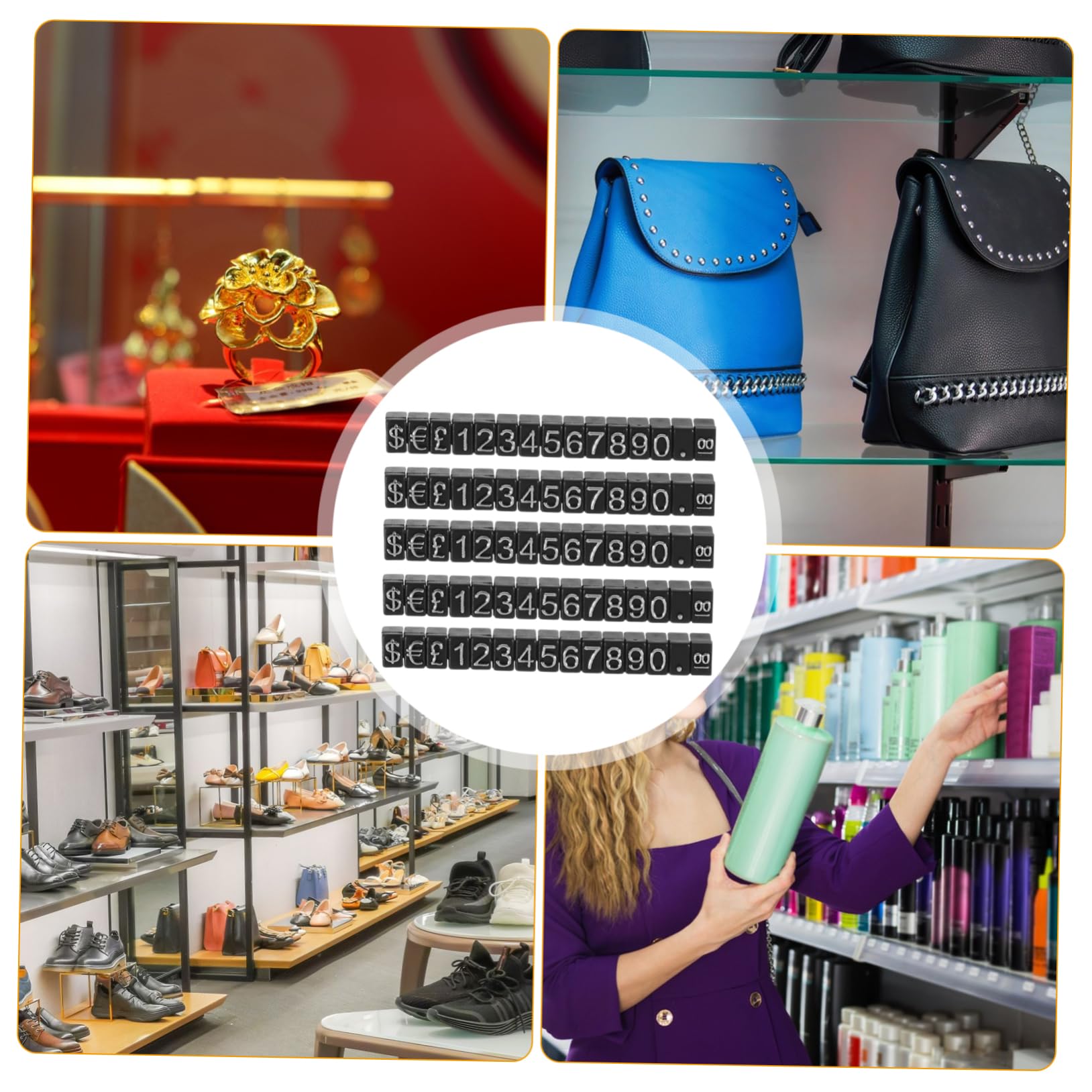 Tofficu 50sätze Teiliges Preisschild Verstellbarer Preisanzeigewürfel Für Schmuck Flexibler Preisständer Für Einzelhandel Und Markt Elegantes Design Mit Abgerundeten Kanten Und