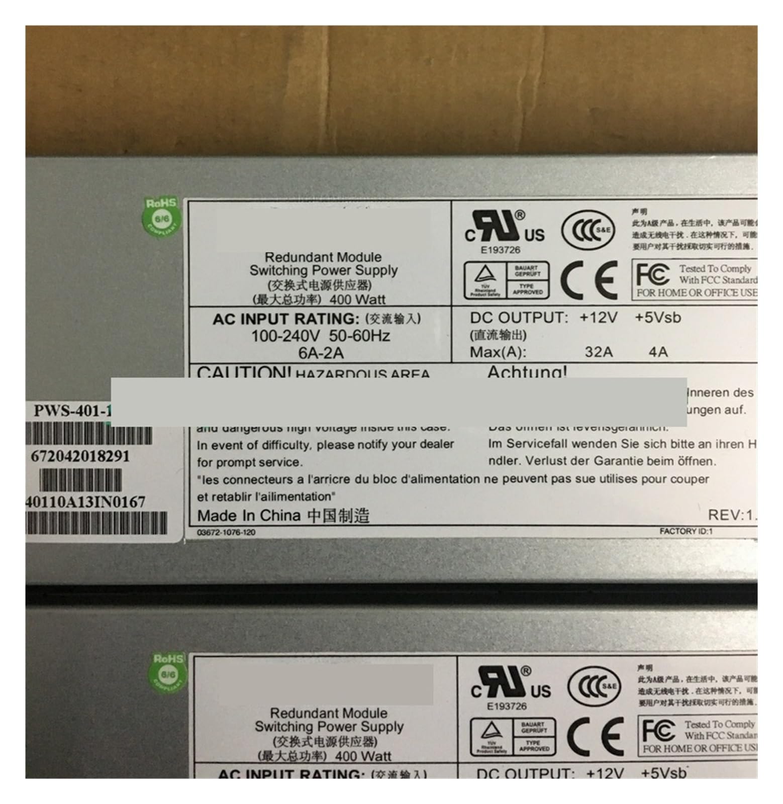 KSZHZYMGX 1pcs 800 PWS-401-1R 400W Power Supply