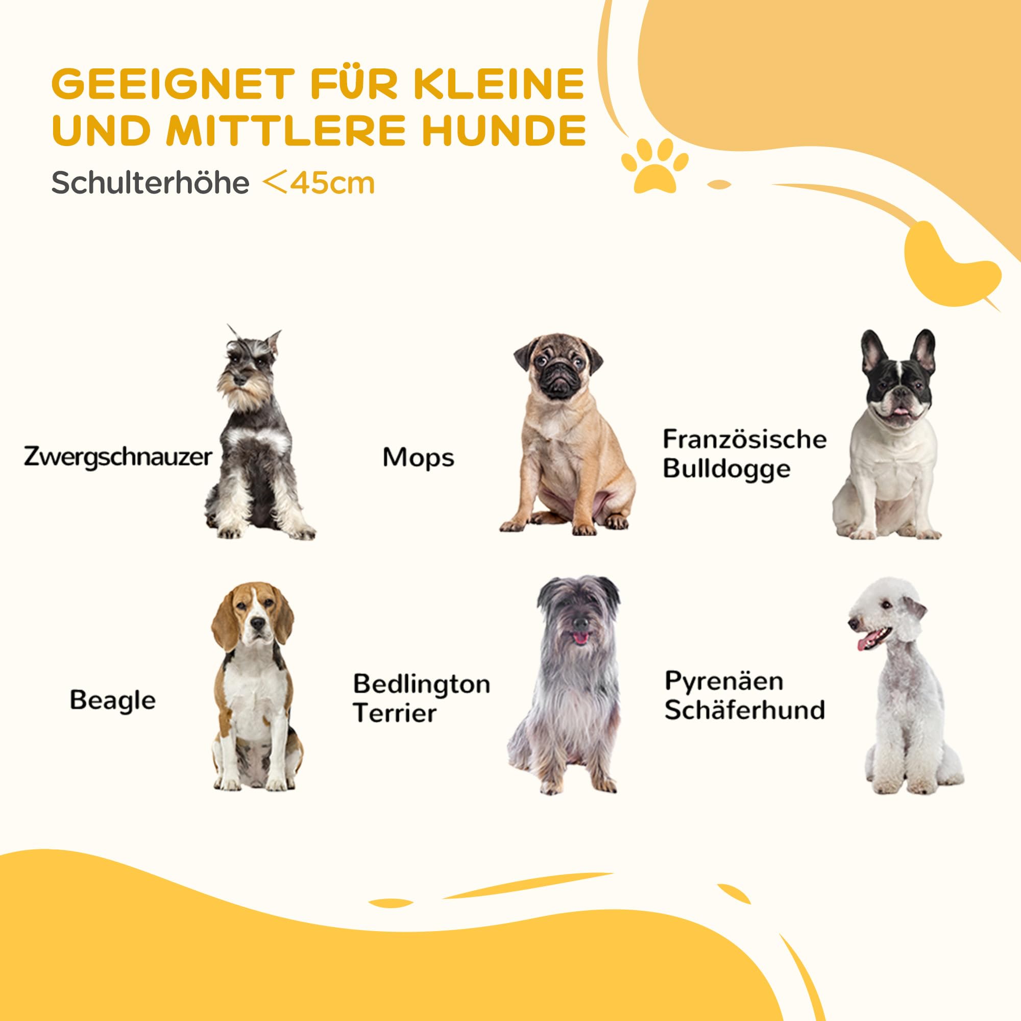 PawHut Pet Gate, 4-częściowy zestaw składanych drzwi dla zwierząt domowych, z matami antypoślizgowymi, do małych i średnich psów, do drzwi, schodów, hali, 206 dł. x 35,5 szer. x 76 wys. cm, biała