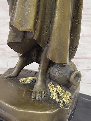 Miniatura 6 de Super Deal Figura femenina sosteniendo una diosa romana de trigo, escultura de bronce, figura decorativa por Finery Bronze