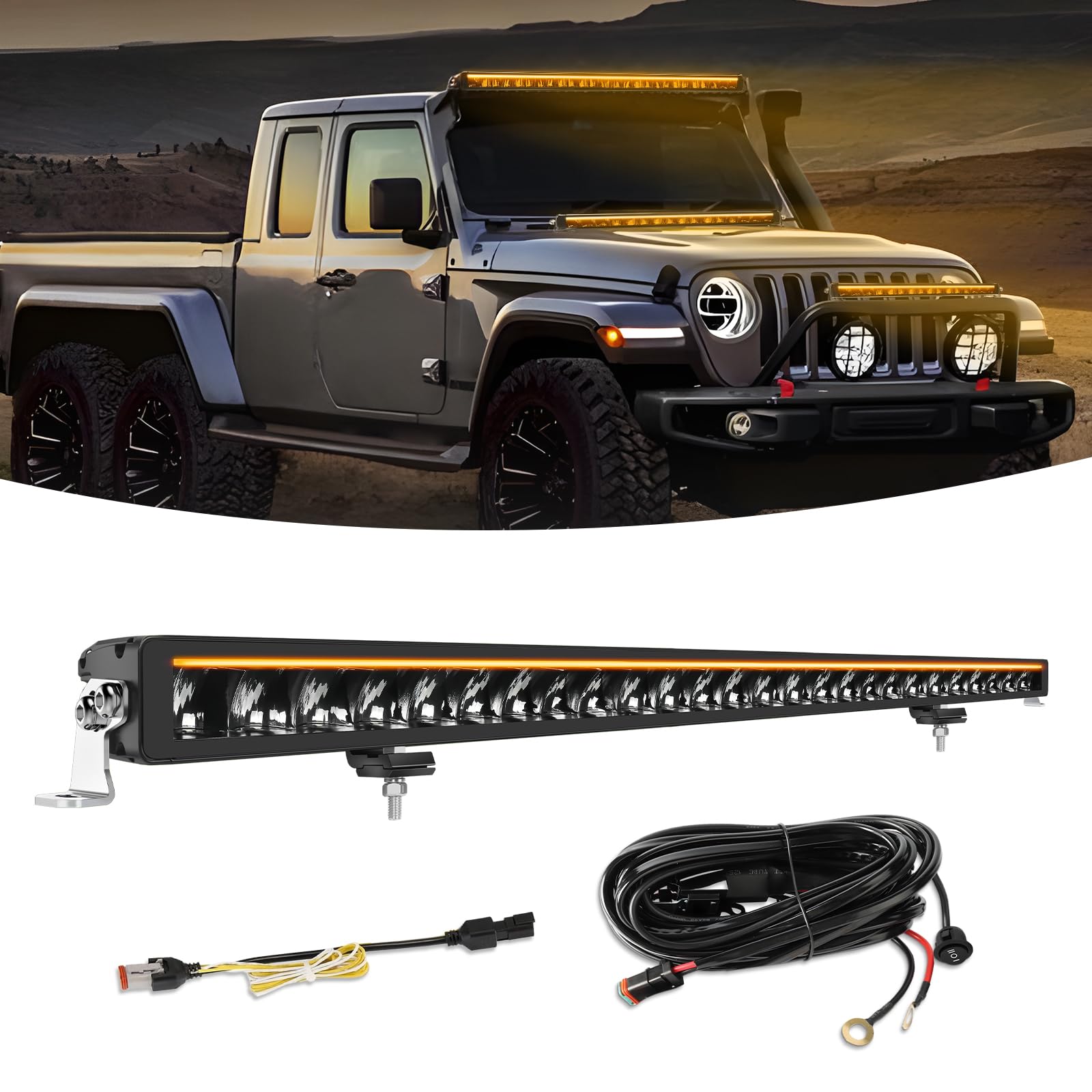 CO LIGHT 1 PC 21inch/32inch/40inch/52inch Light bar auto led balken 12v/24V für landwirtschaftliche Traktoren, 4x4 Fahrzeuge, Lastwagen und Wohnwagen