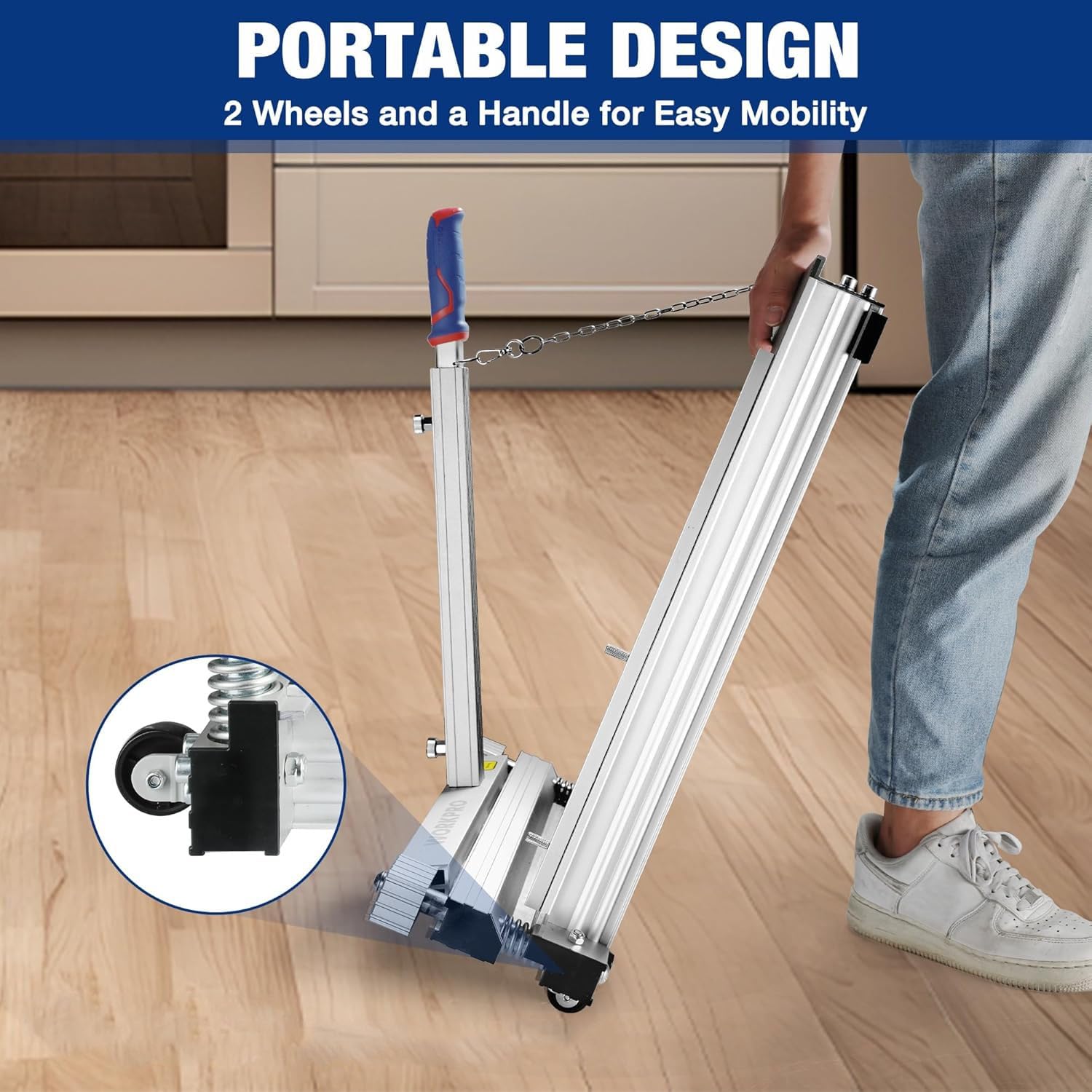 Máquina de corte de suelo laminado, 330 mm de ancho de corte para suelos multicapa, parquet, base de goma, ideal para proyectos de bricolaje y uso profesional