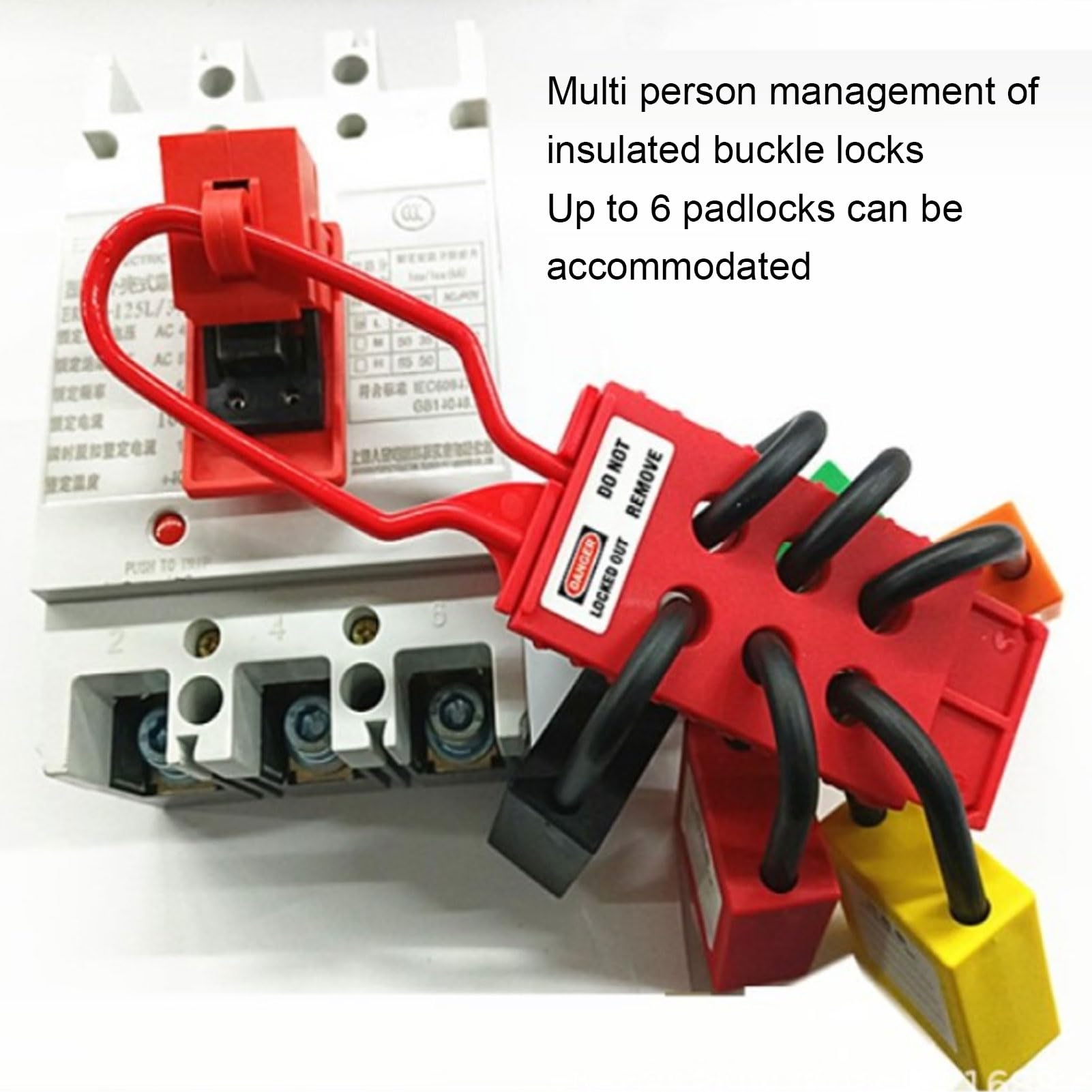EMUKOEP Kit de bloqueo de seguridad para interruptor eléctrico, conjunto completo de bloqueo, kit de interruptor de circuito ideal para la seguridad industrial y en el lugar de