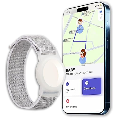 Generic GPS Tracker for Kids, Teen, Special Needs, Elderly - Real-Time Mini Locator Watch Band - No Monthly Fee - Hidden Tracking Device for iOS, White, A12123