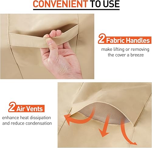 Miniatura 5 de Arcedo Juego de muebles de patio, cubierta impermeable para mesa y silla al aire libre, cubierta rectangular resistente para mesa de comedor de