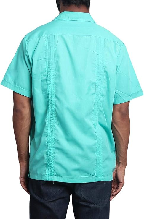 G-Style USA Men's Short Sleeve Cuban Guayabera Shirt