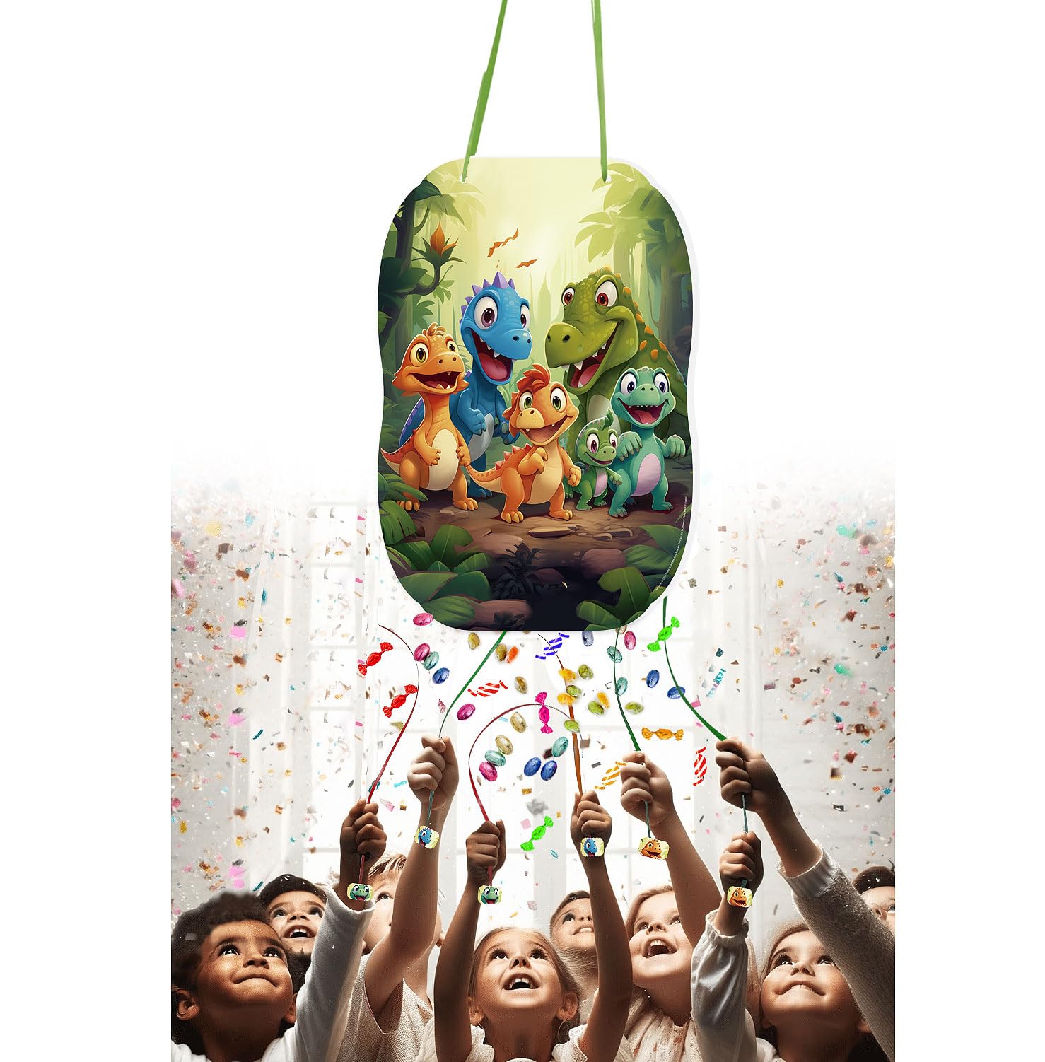 Pignatta A Stella Argento Relaxdays - Per Feste Compleanno Bambini, Carta, 43x45cm - Foto 5