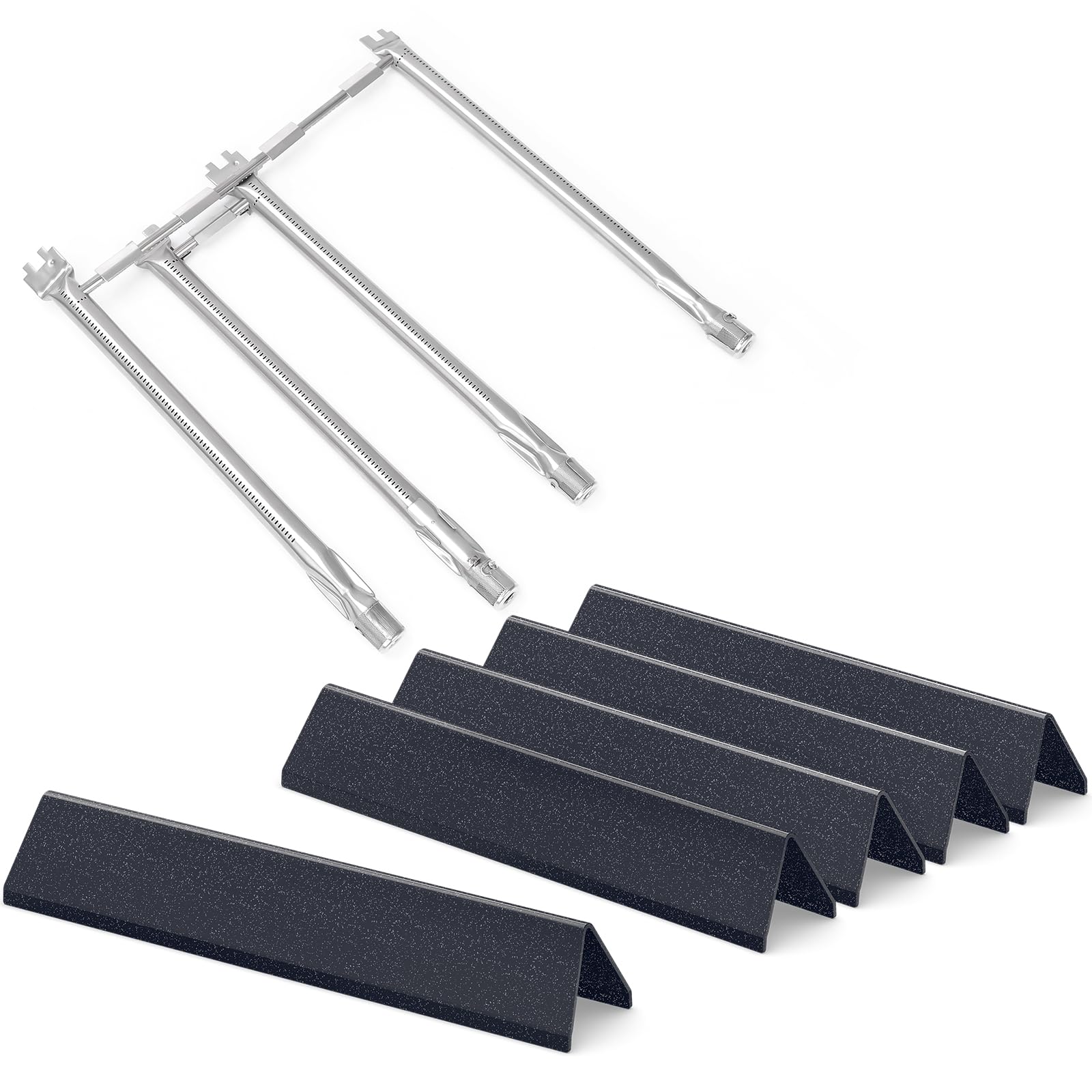 BBQ-Yummy 7636 roestvrijstalen flavorizer bars voor Weber Spirit I & II E/S-310 320 330-serie, 38,8 cm branderafdekking, aromarails voor Weber Spirit 300-serie, hitteschild, reserveonderdelen