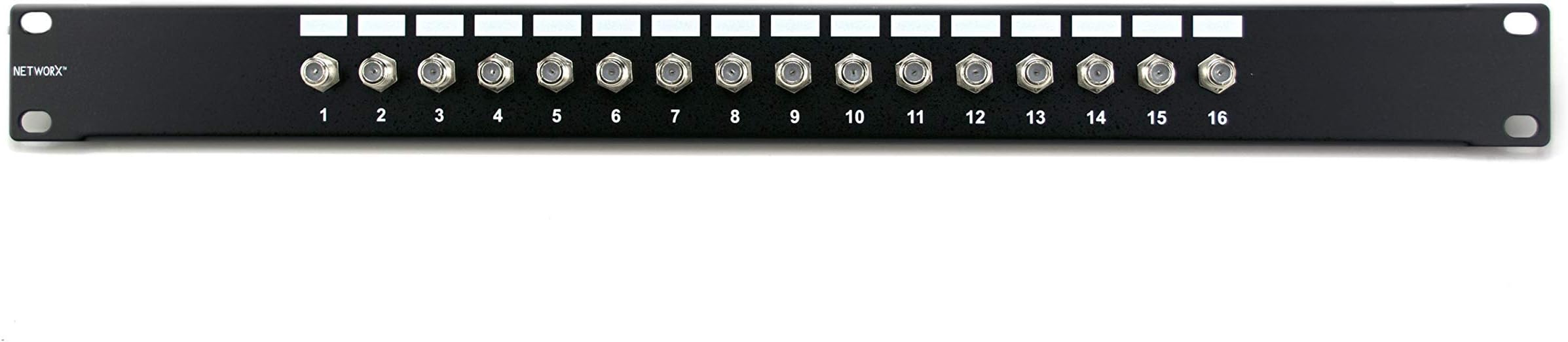Networx 16 Port Fully Loaded F-Type Coaxial Patch Panel - 1U
